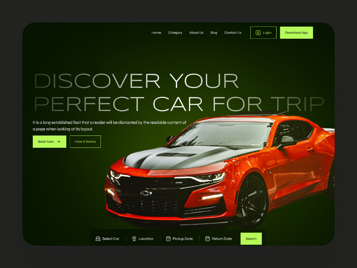 Car Rental Website Design – Drive with Ease Image 0