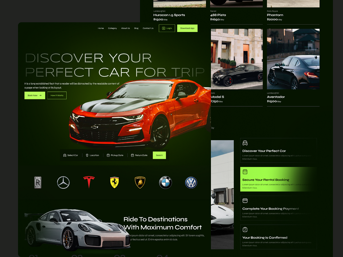 Car Rental Website Design – Drive with Ease Image 1