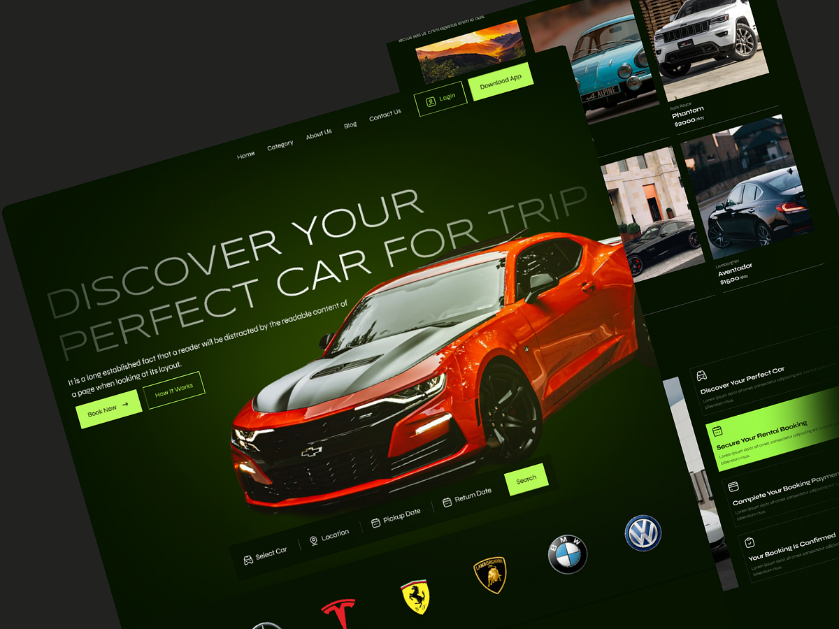 Car Rental Website Design – Drive with Ease Image 2