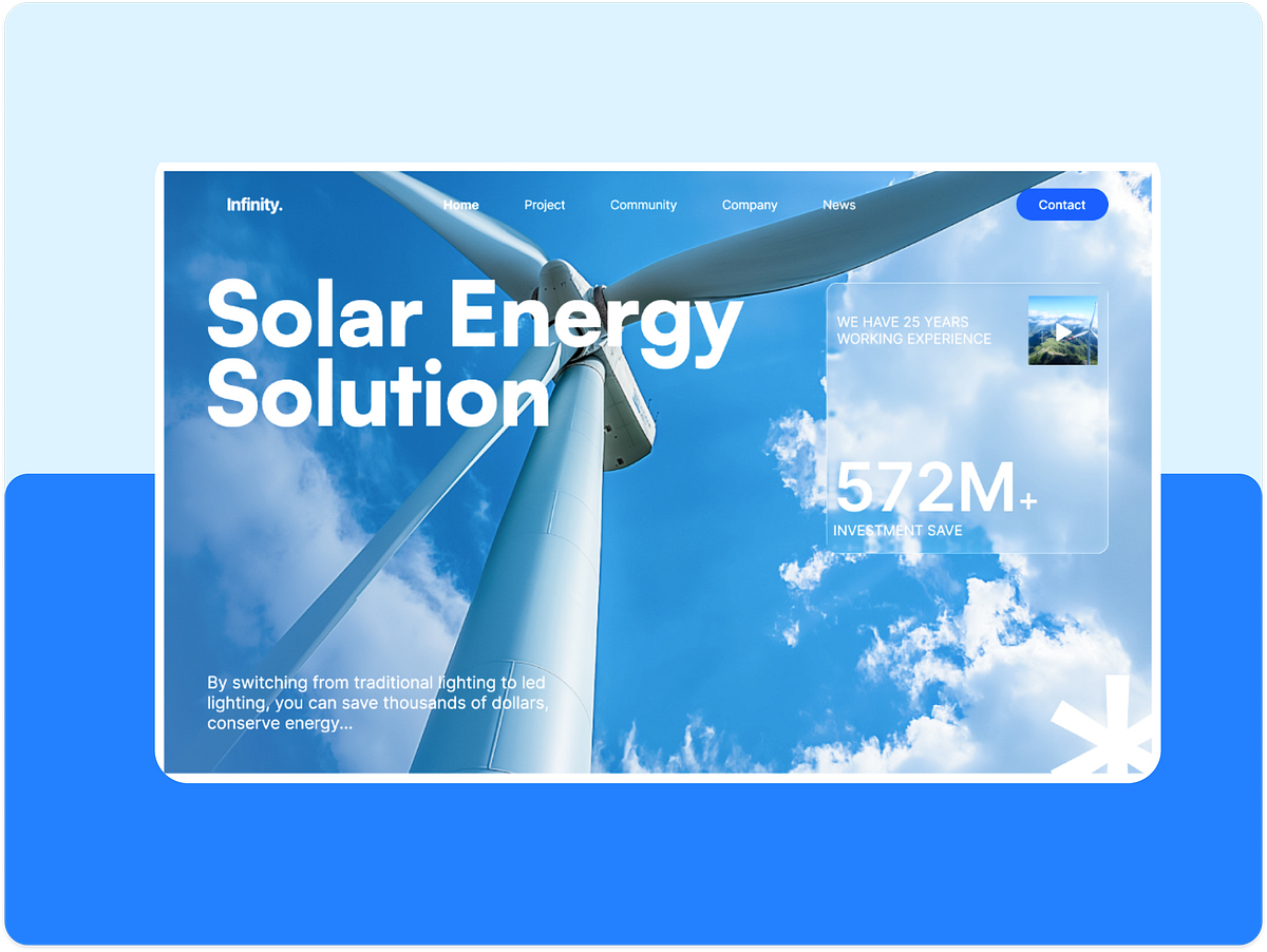 Solar Energy Solutions — Sustainable Website UI Image 0