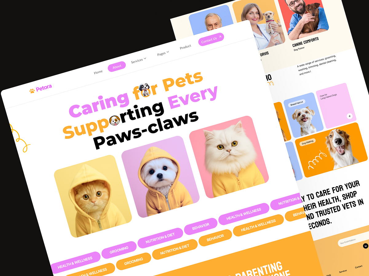 Pet Caring Solution Website Design Image 1