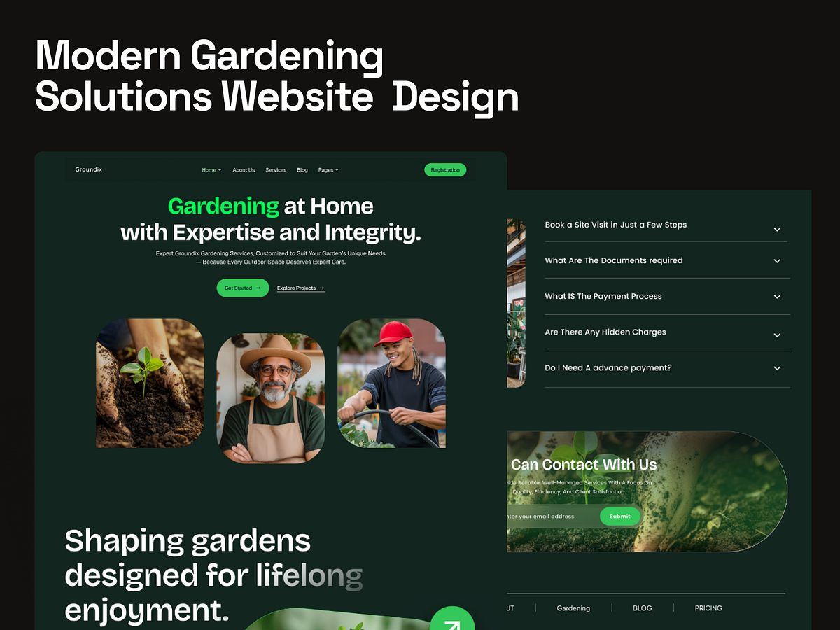 Gardening Solution Website Design Image 1