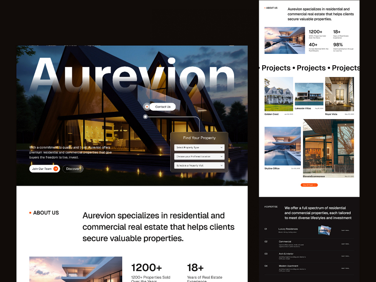 Aurevion — Luxury Real Estate, Redesigned