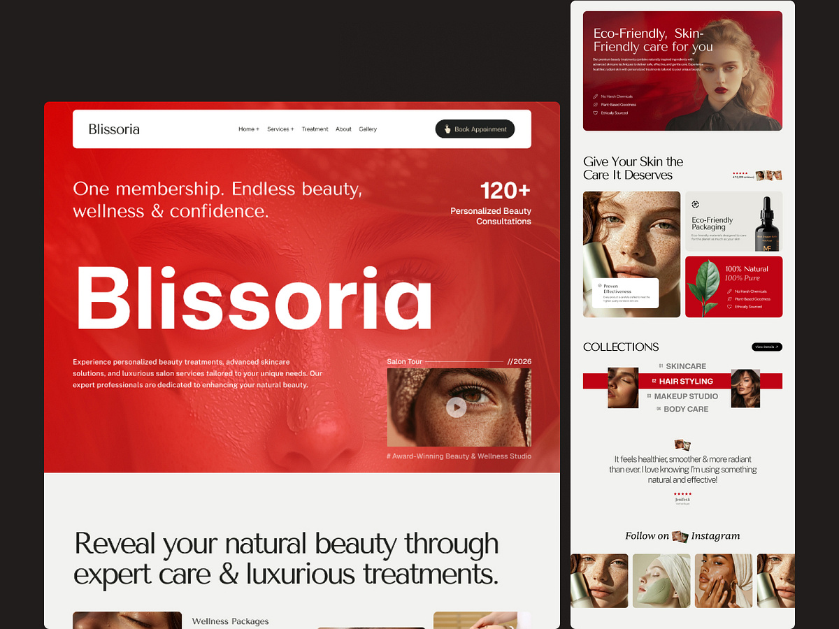 LUMÉ — Beauty Salon Website Image 2