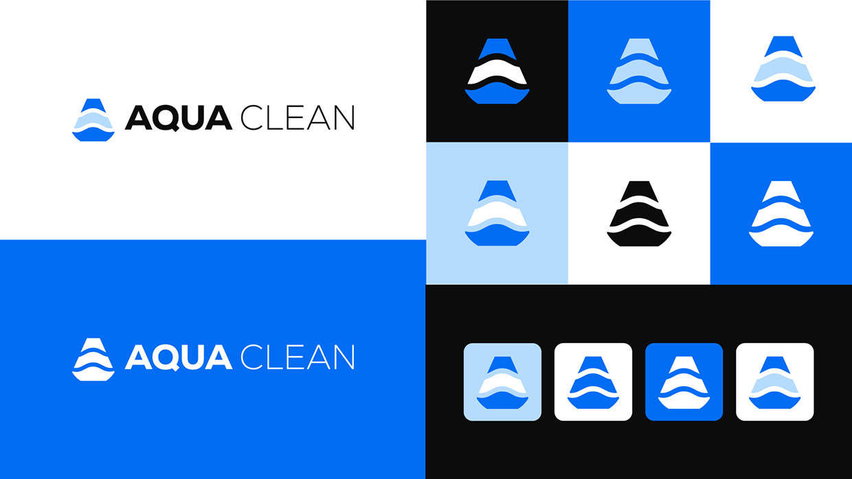 Aqua Clean - Logo Design #logodesign #water #cleaningsolution Image 5
