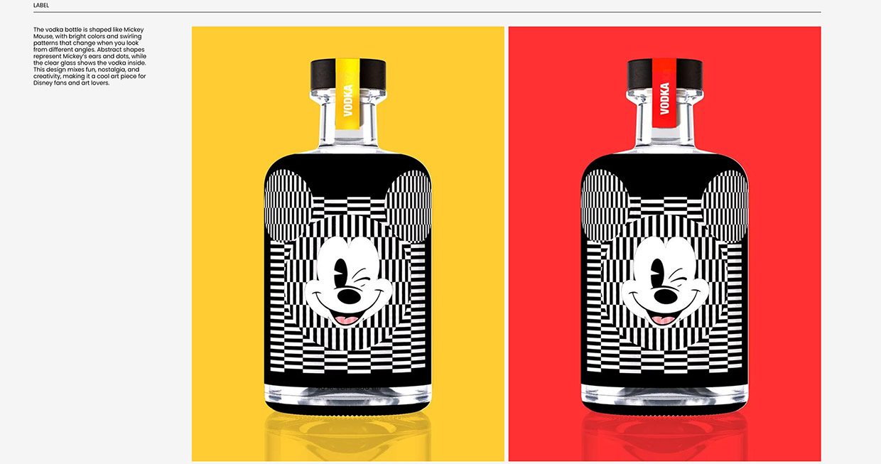 Mickey Mouse Vodka - Packaging Design Image 3