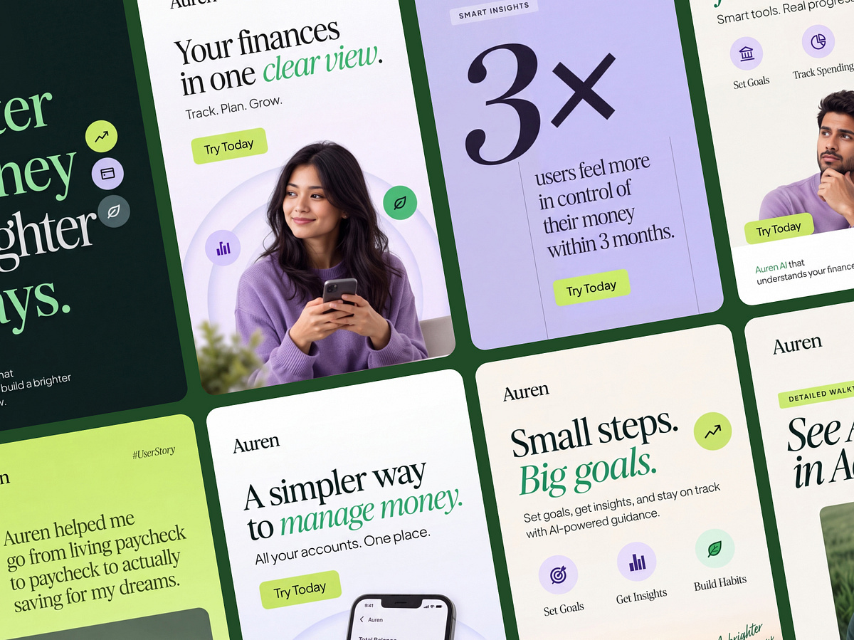 Clean & Engaging Social Media Ad Templates for Auren