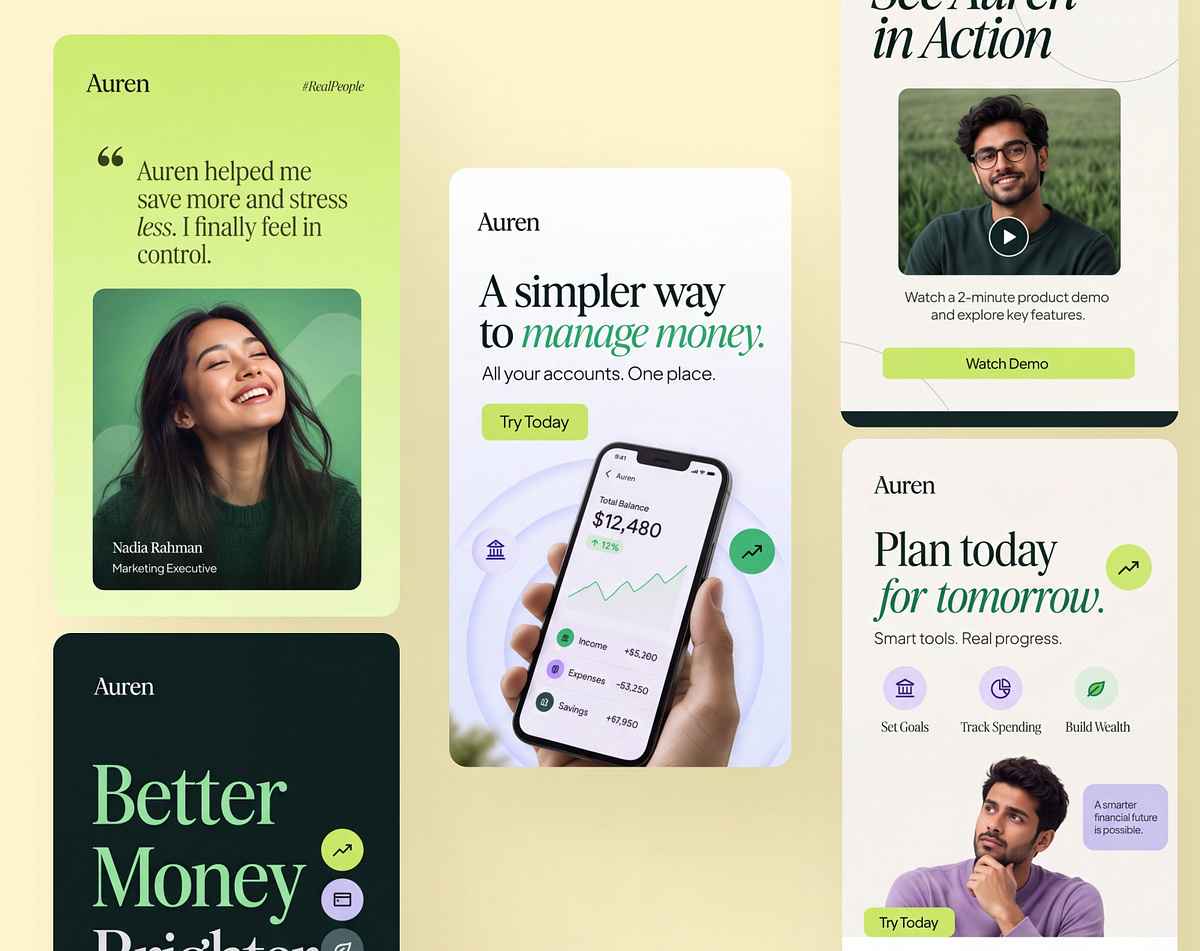Clean & Engaging Social Media Ad Templates for Auren Image 1