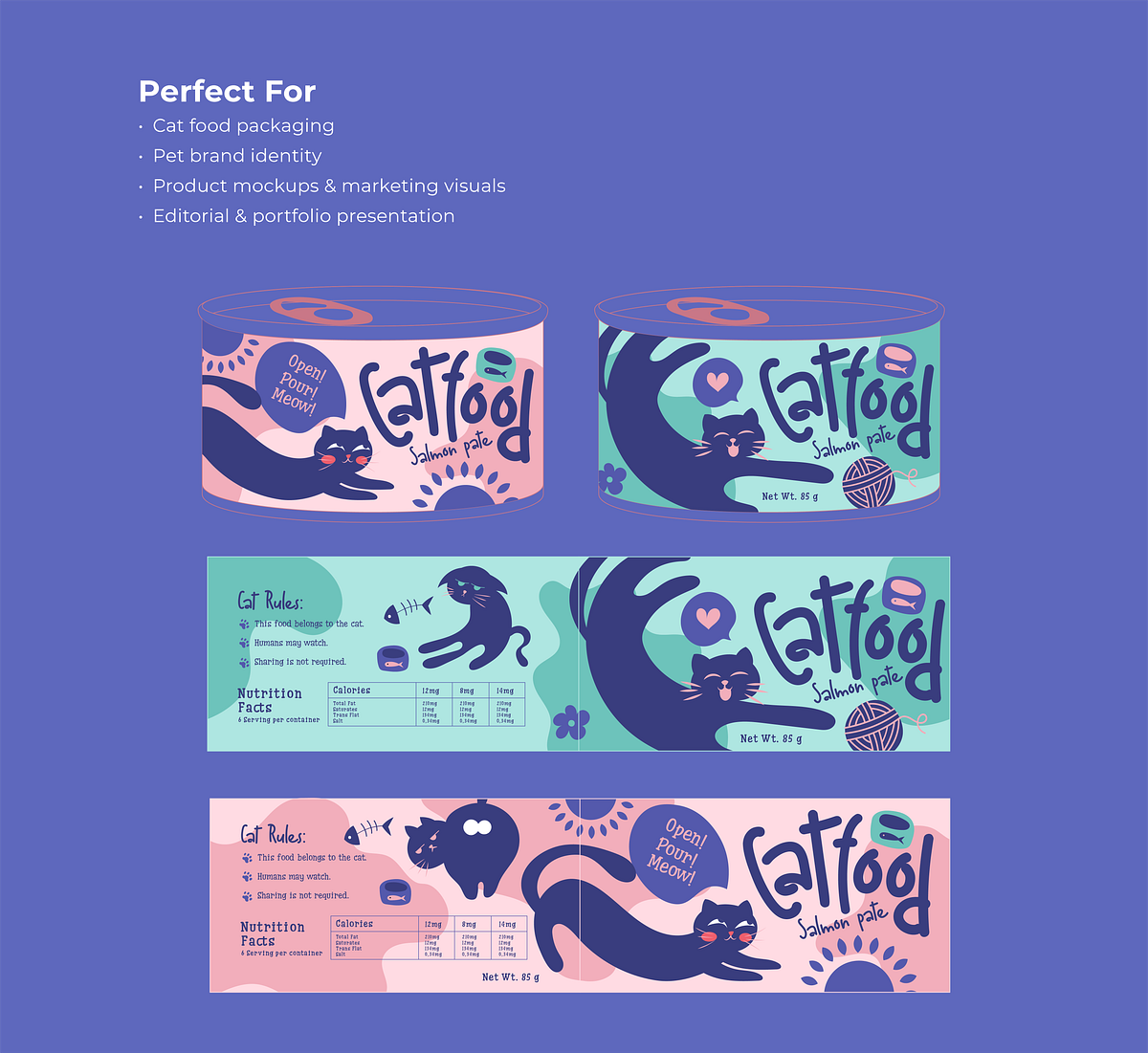 Cute Cat Food Packaging 🐾 Image 3