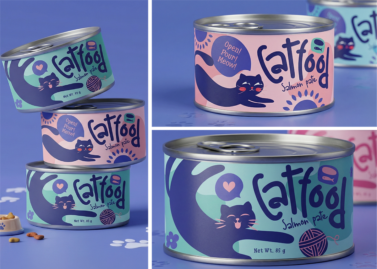 Cute Cat Food Packaging 🐾 Image 7