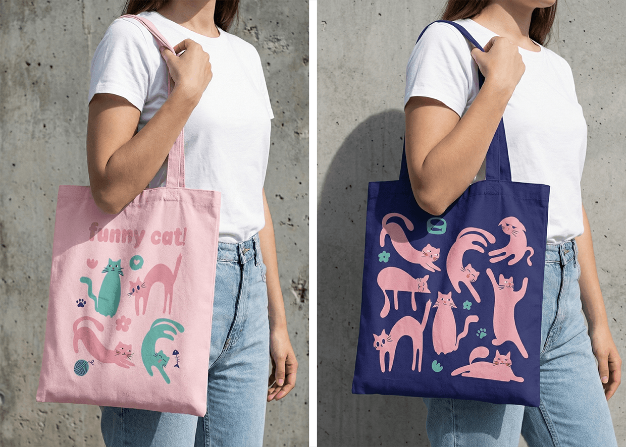 Flat Cat Vector Illustration Collection Image 8