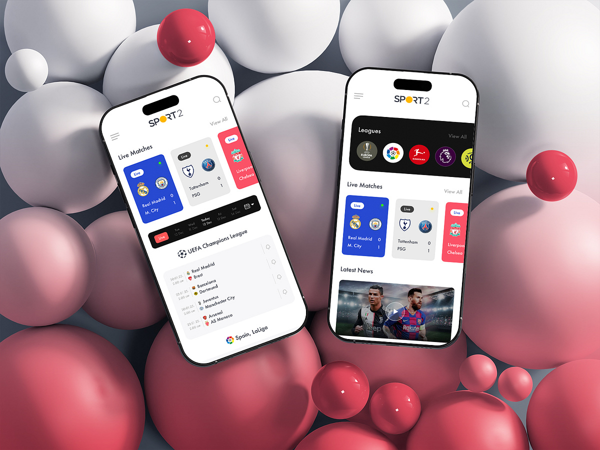 Sport 2 - Football Live Score Sports App | UI UX Design