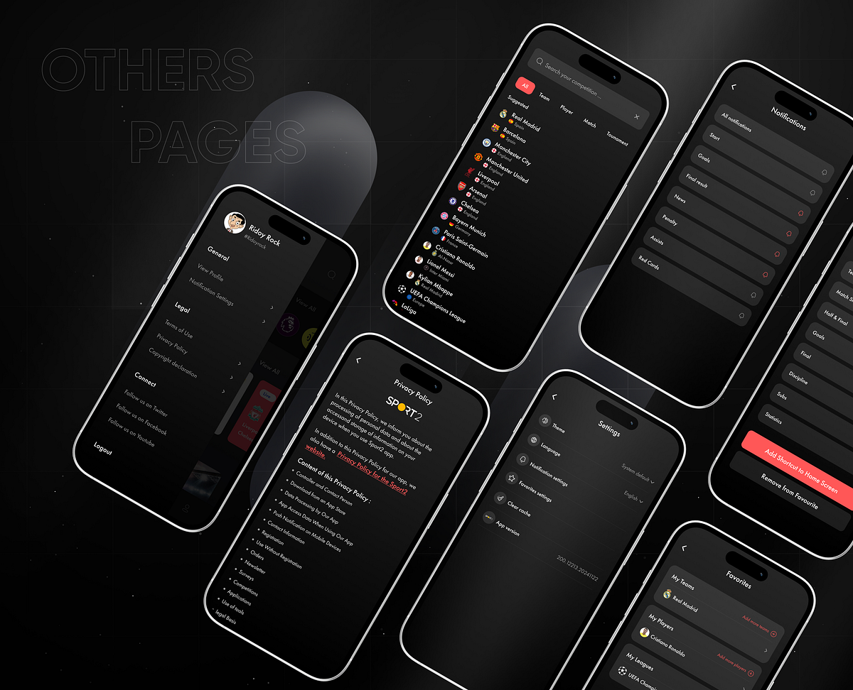 Sport 2 - Football Live Score Sports App | UI UX Design Image 9