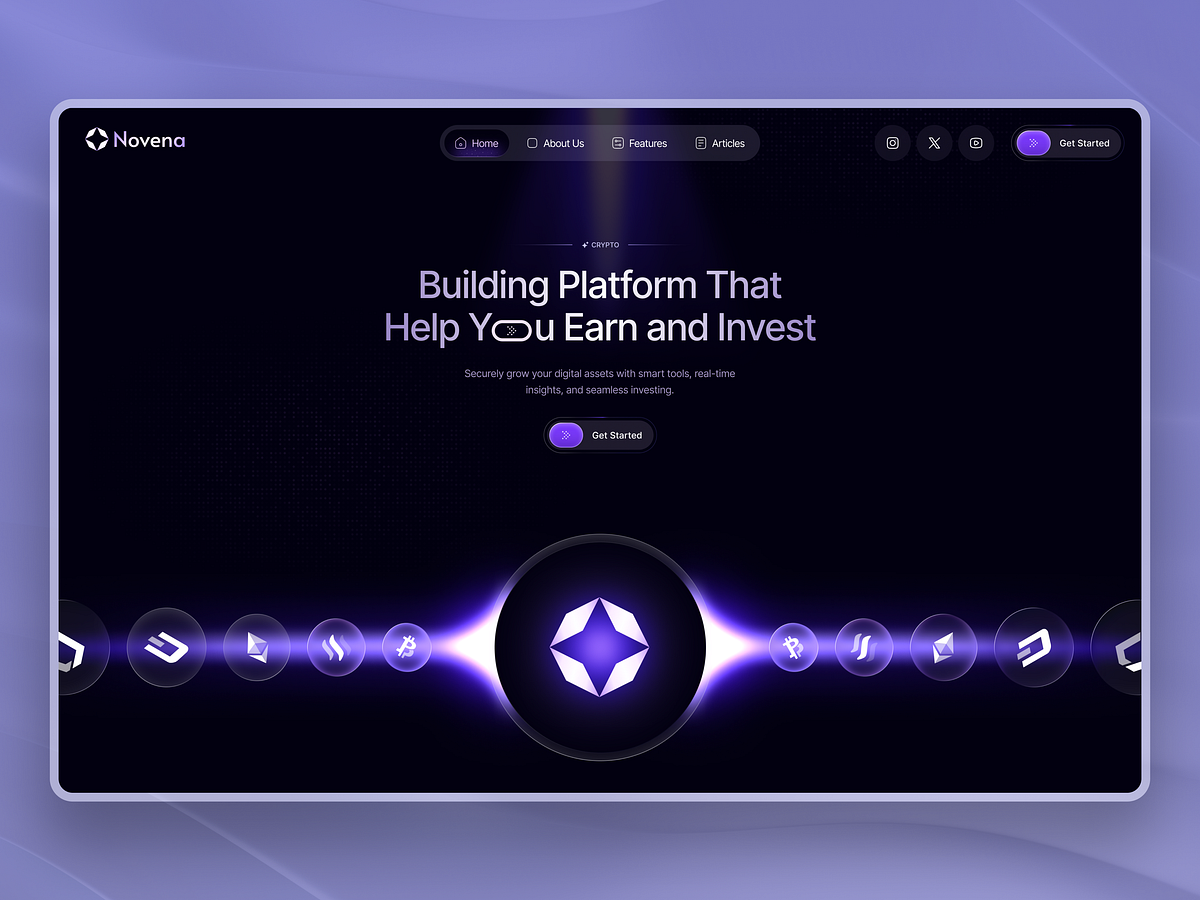 Crypto Platform Landing Page UI 🚀