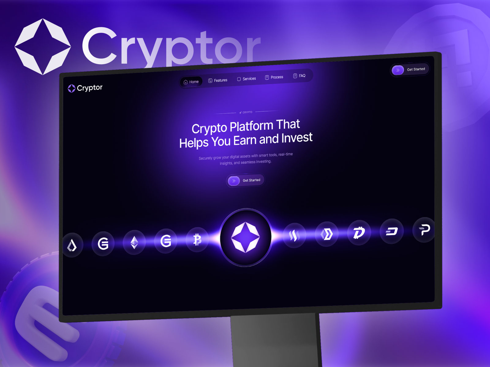 Cryptor: Free SaaS Website Template by Grid Okay — Framer Marketplace