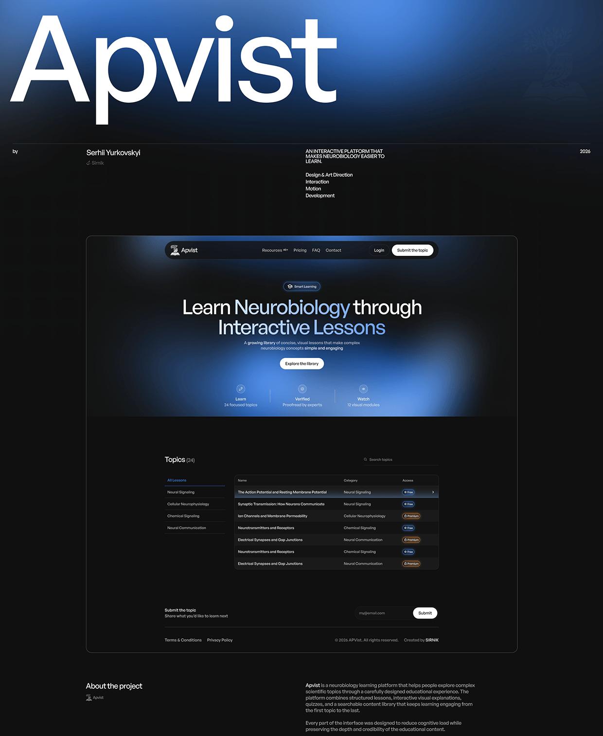 APVist — Interactive Neurobiology Learning Platform Image 0