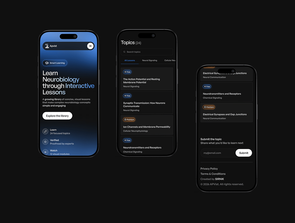 APVist — Interactive Neurobiology Learning Platform Image 2