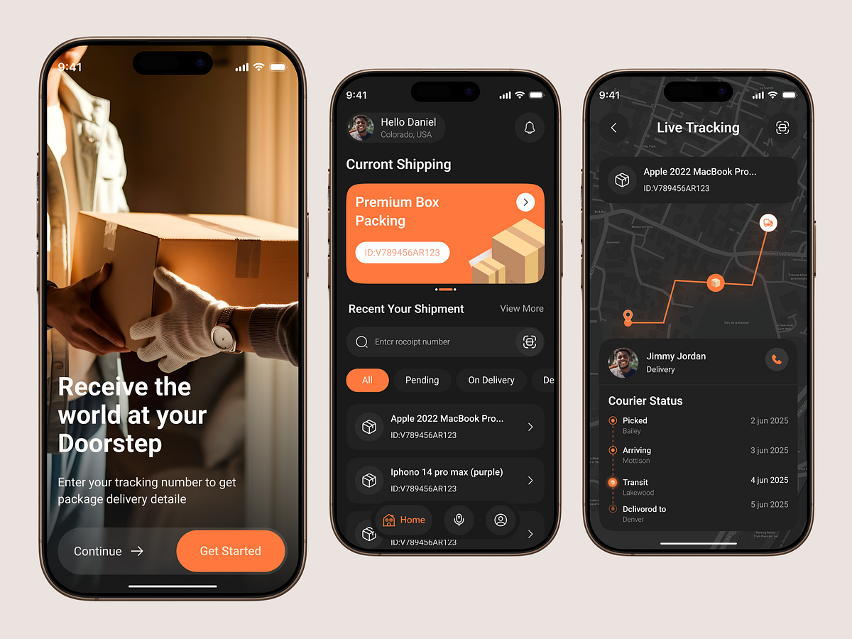 Logistics App UI UX | Parcel Delivery & Live Tracking Image 0