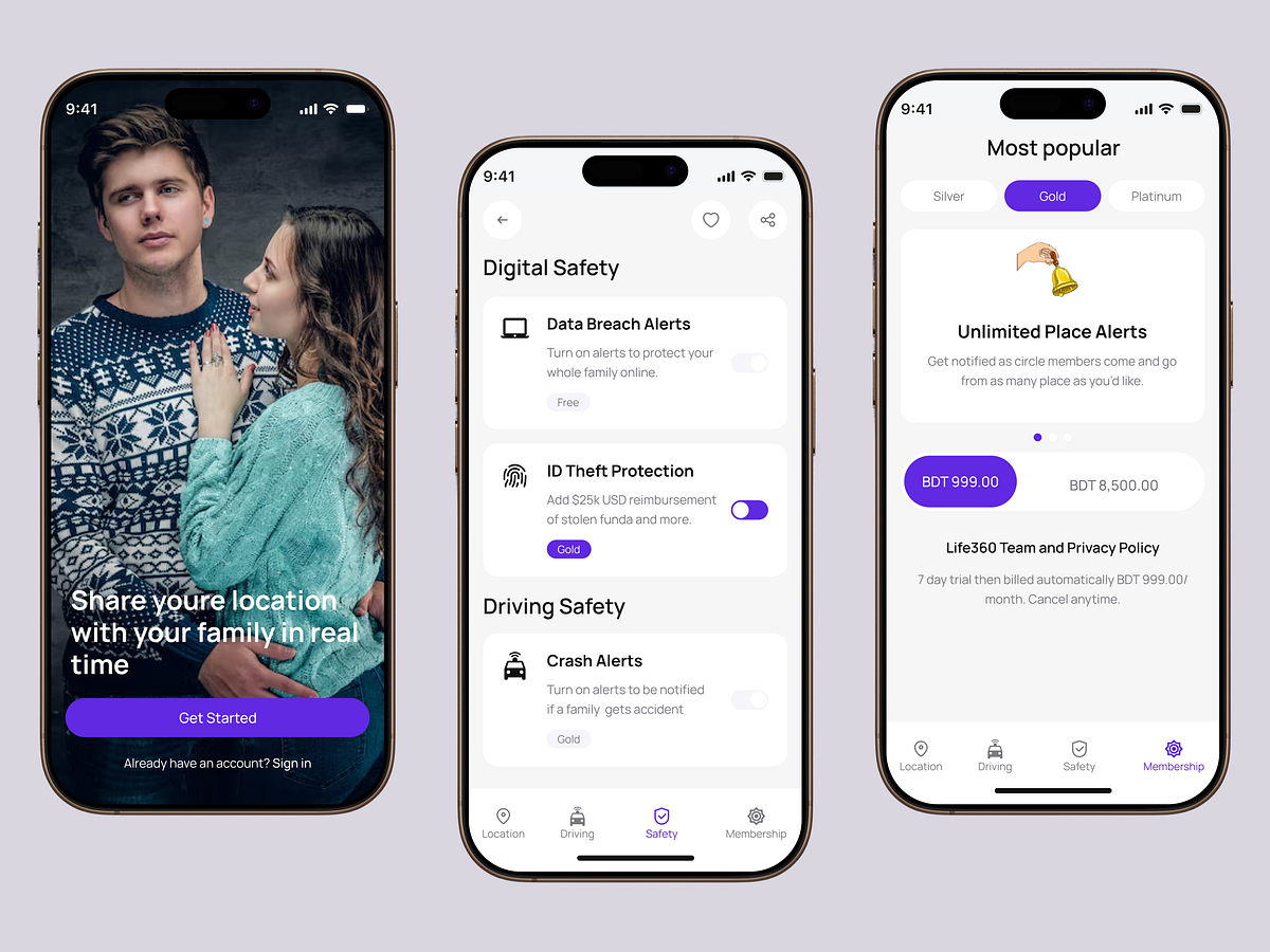 Family Locator App UI UX | Real-Time GPS Tracking & Safety