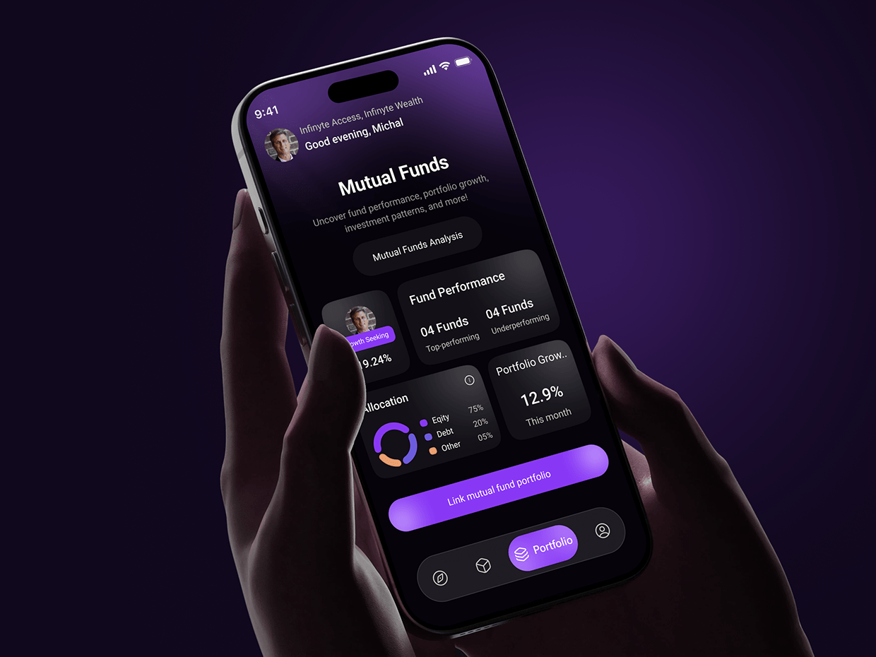 Investment Portfollio Management Mobile App Design Image 3