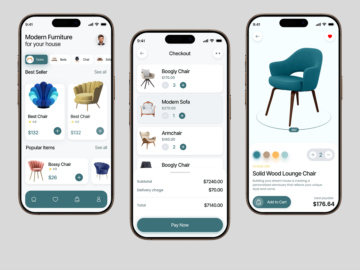 Home Decor eCommerce App | Furniture Shopping UI UX Design