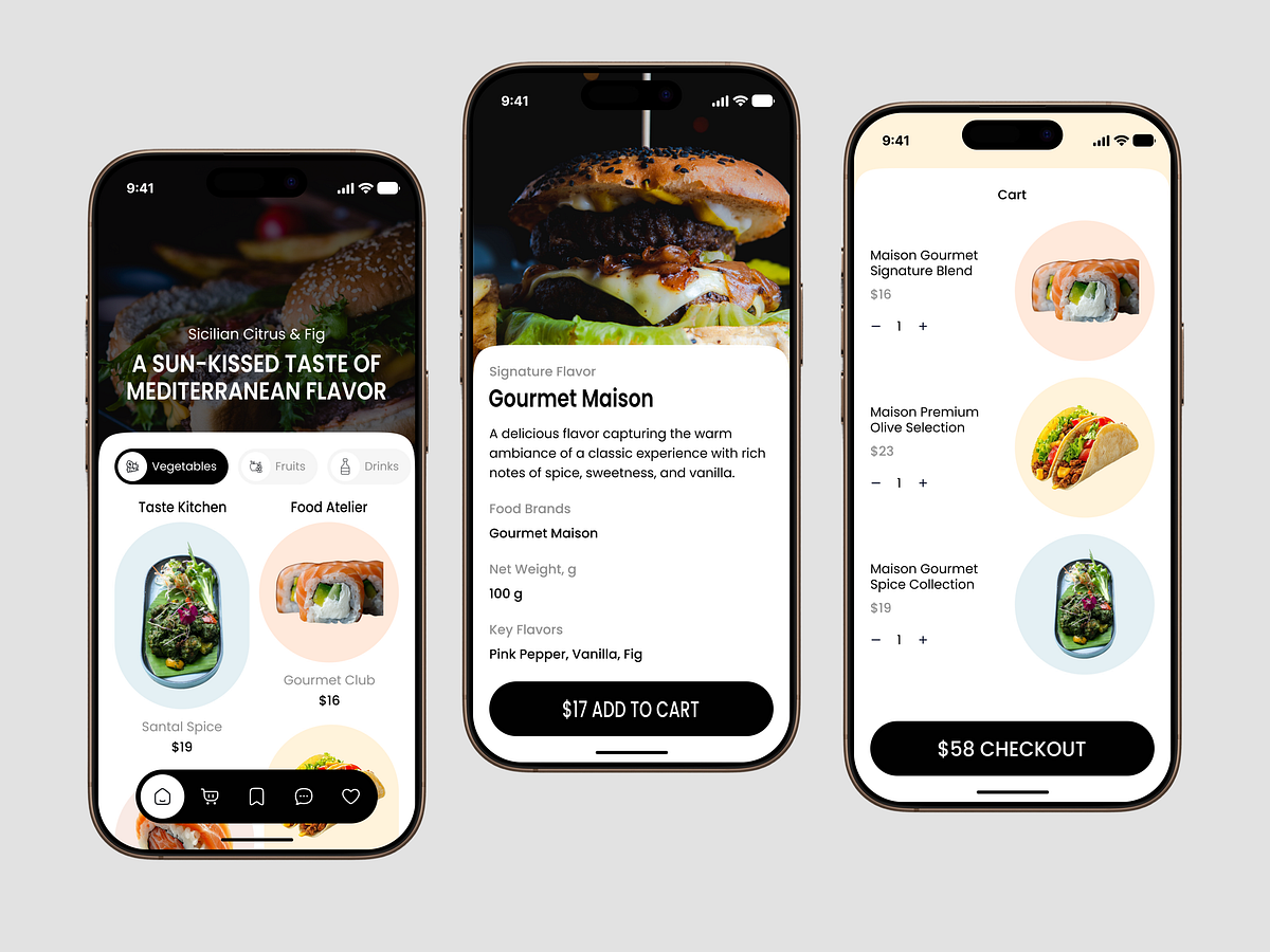 Restaurant Food Ordering App | Mobile UI UX Design