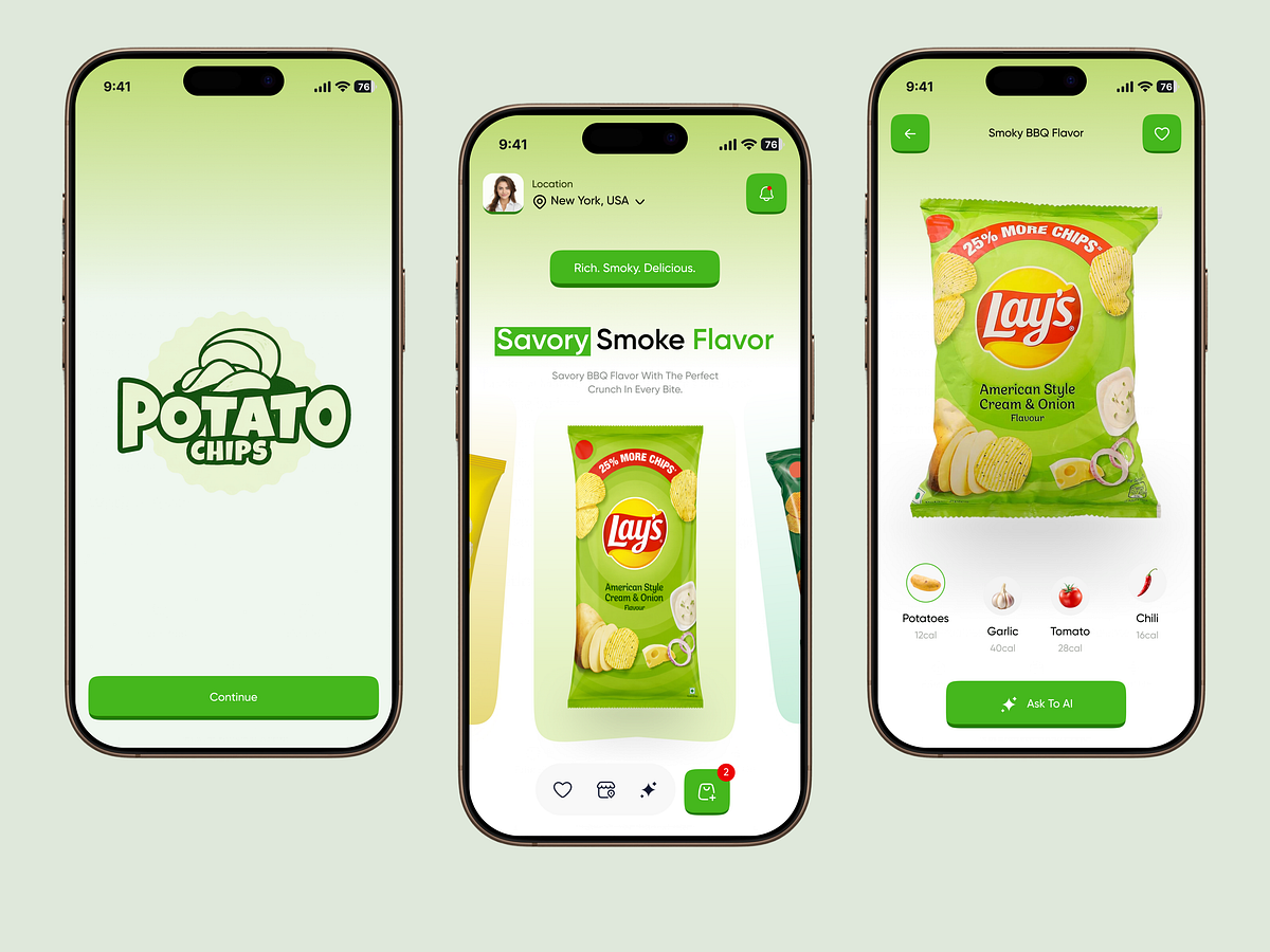 AI Grocery Shopping App | Smart Food Discovery & Nutrition UI UX Image 0