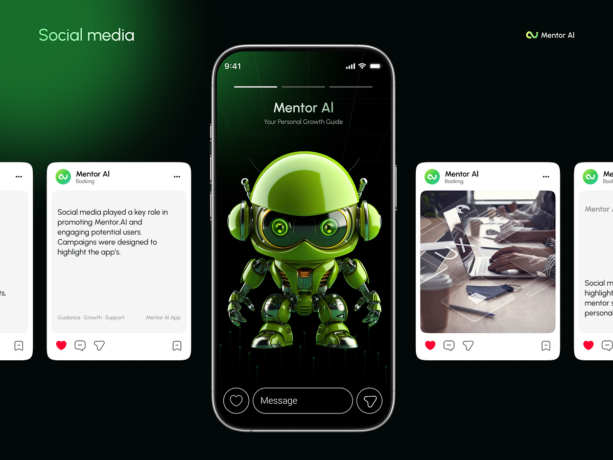 AI Community Social App | Modern Social Media UI UX Design