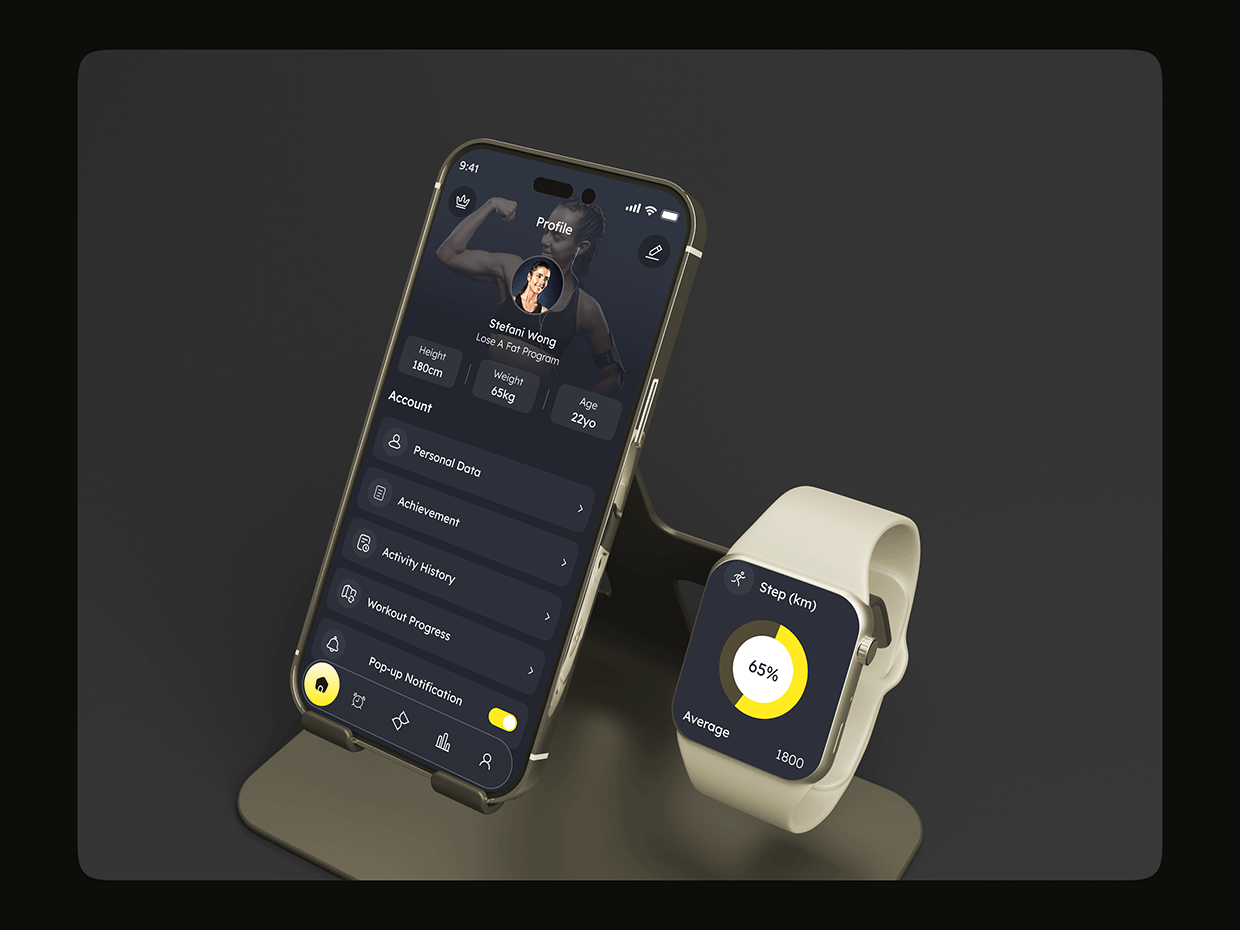 Luxury Fitness Training App UI/UX Image 9