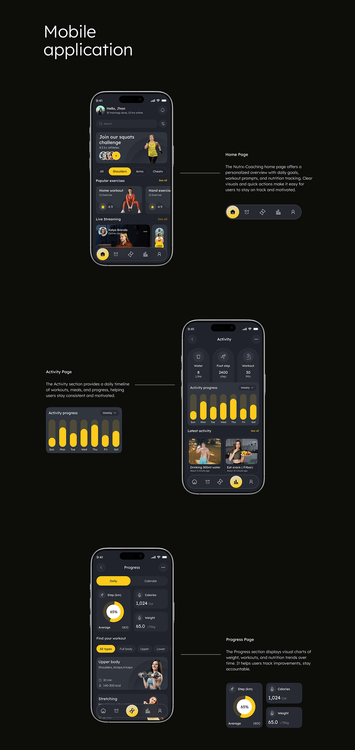 Luxury Fitness Training App UI/UX Image 18