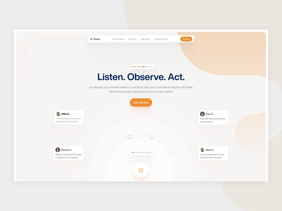 AI Customer Research Software | Modern SaaS Landing Page UI UX