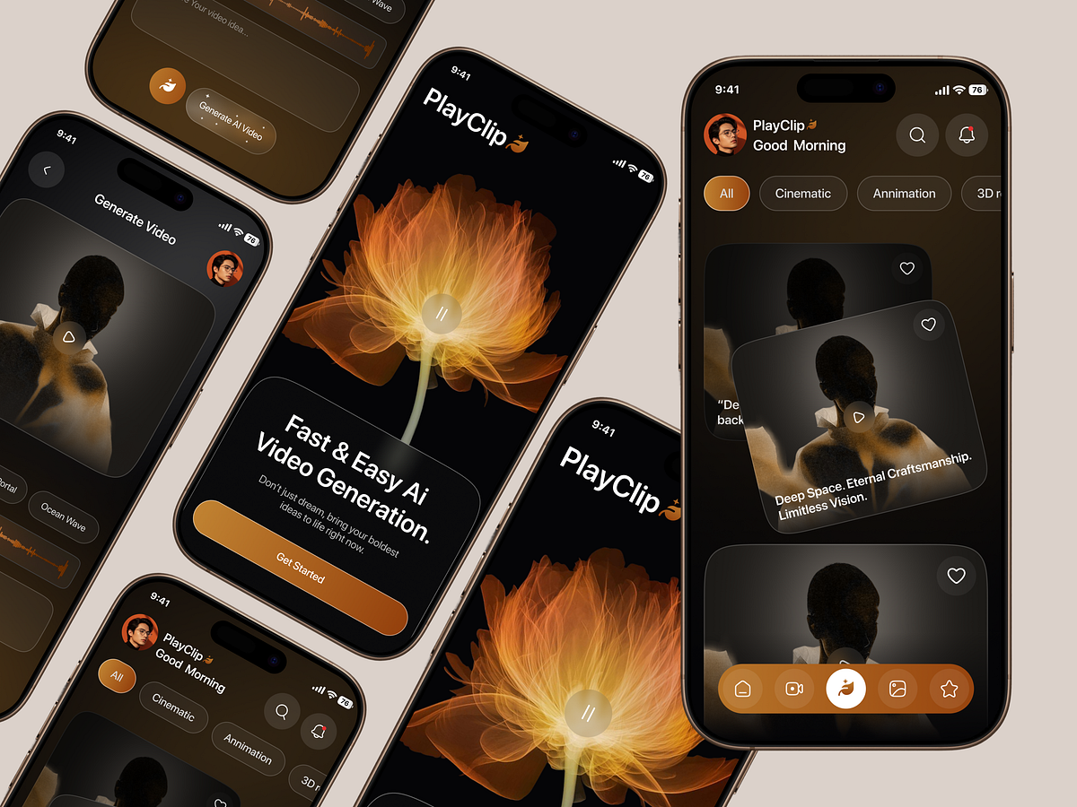 AI-Powered Video Generator | Text-to-Video App UI UX Image 0