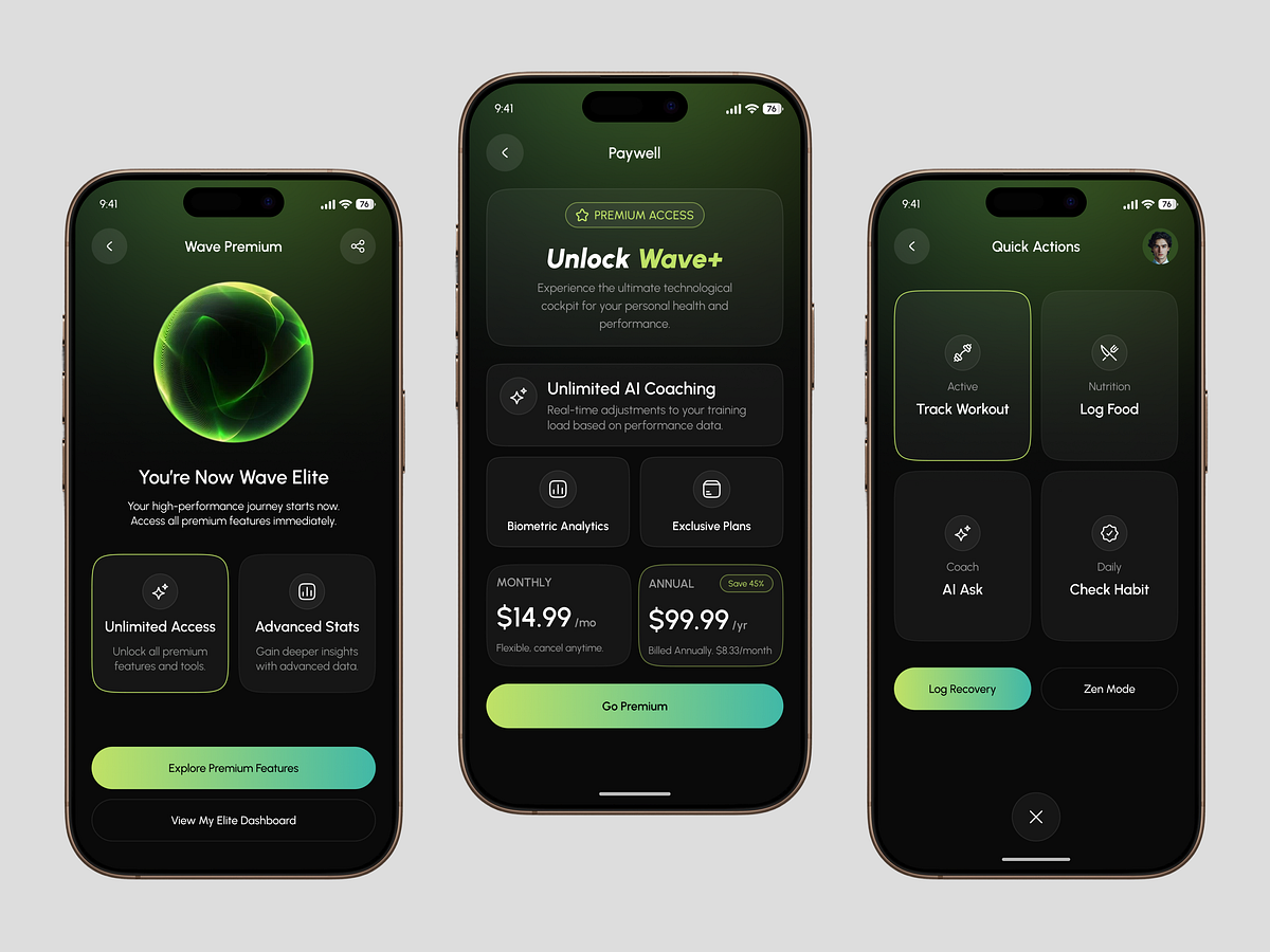 AI Fitness App UI UX | Smart Workout, Nutrition & AI Coaching Image 0