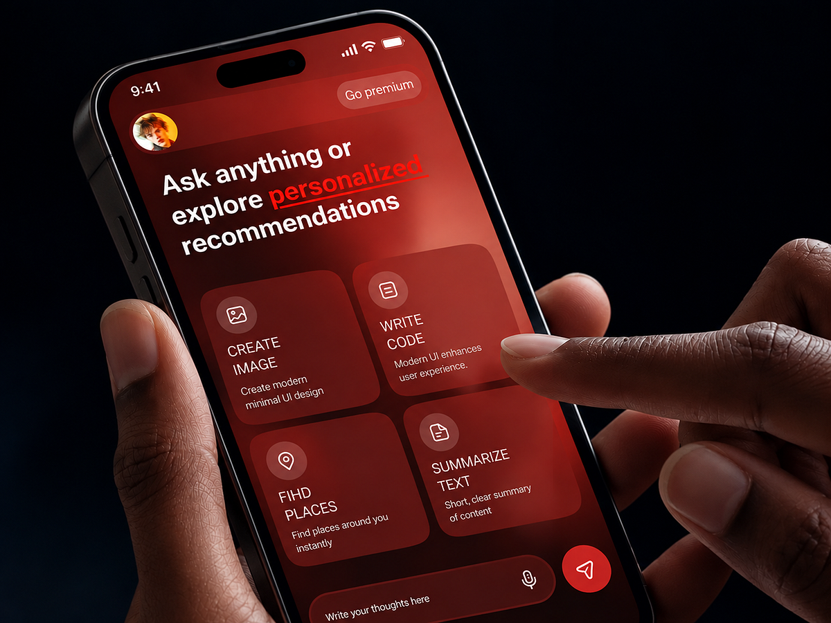 AI-Powered Mobile Assistant | Productivity App Design Image 0