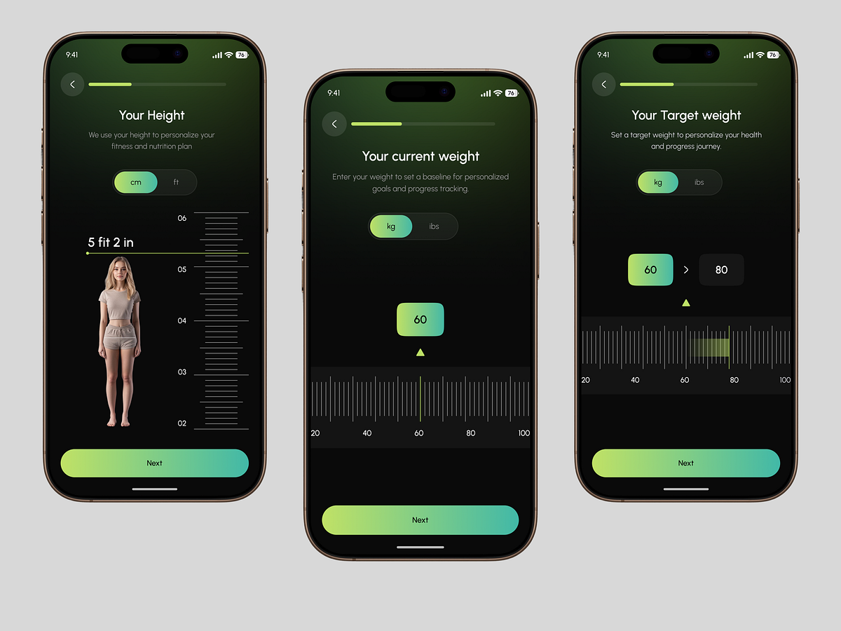 AI Health Tracking App | Modern Mobile UI Design
