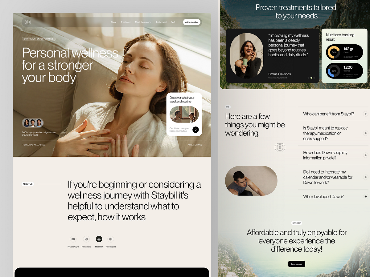 Staybil - Personal Wellness Intelligence Website