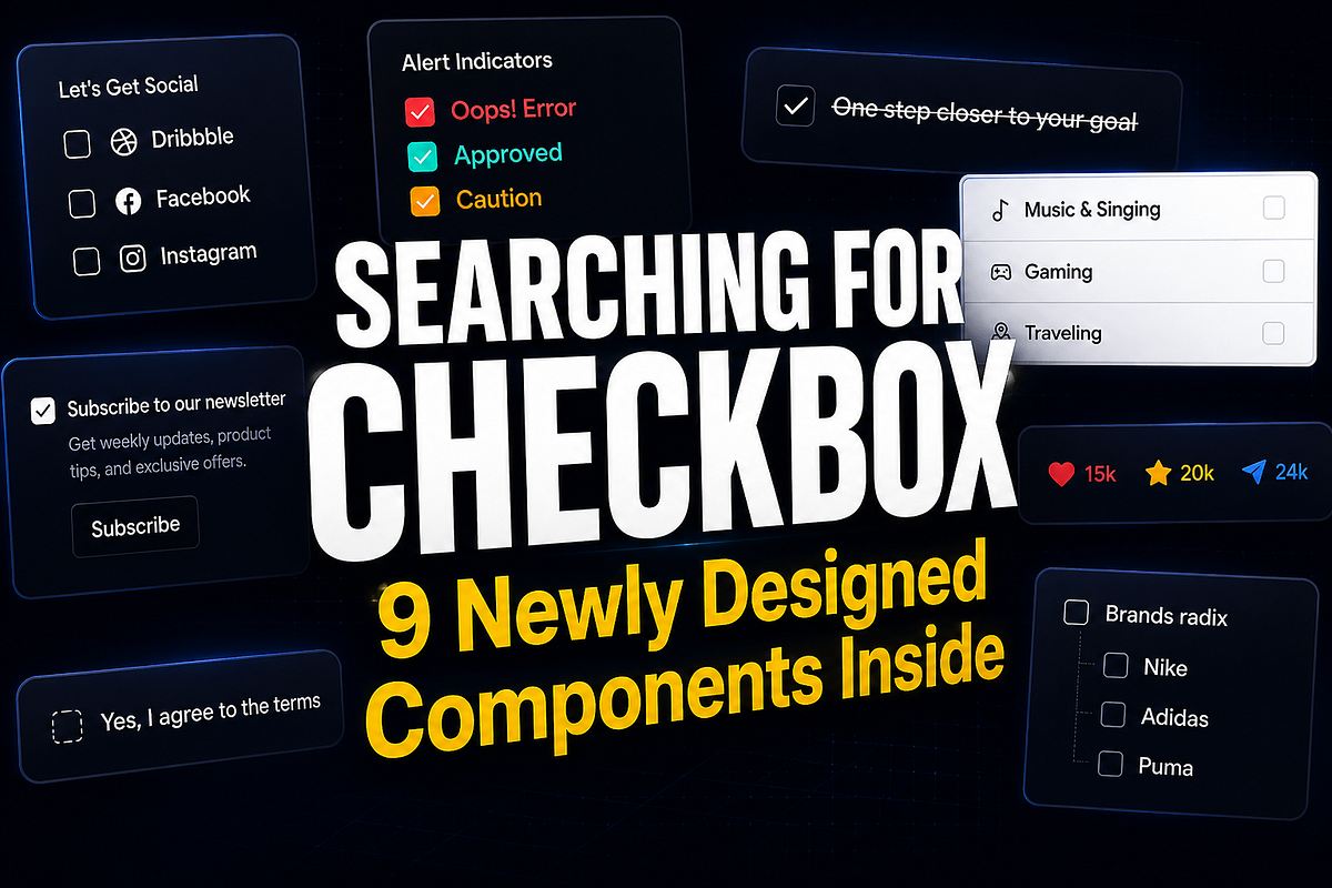 9 Shadcn Checkbox Component Designs Image 0