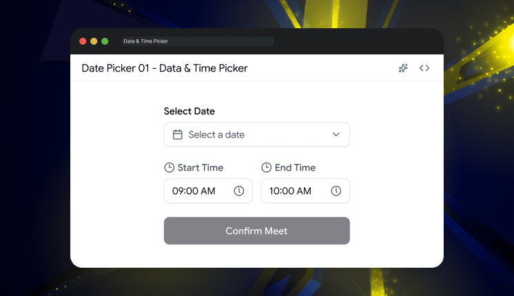 Shadcn Date Time Picker Examples & UI Design Image 0