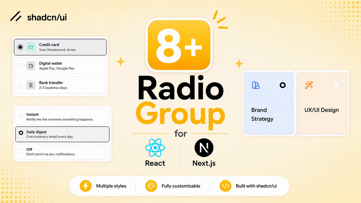 Shadcn Radio Group Components & UI Designs Are Live