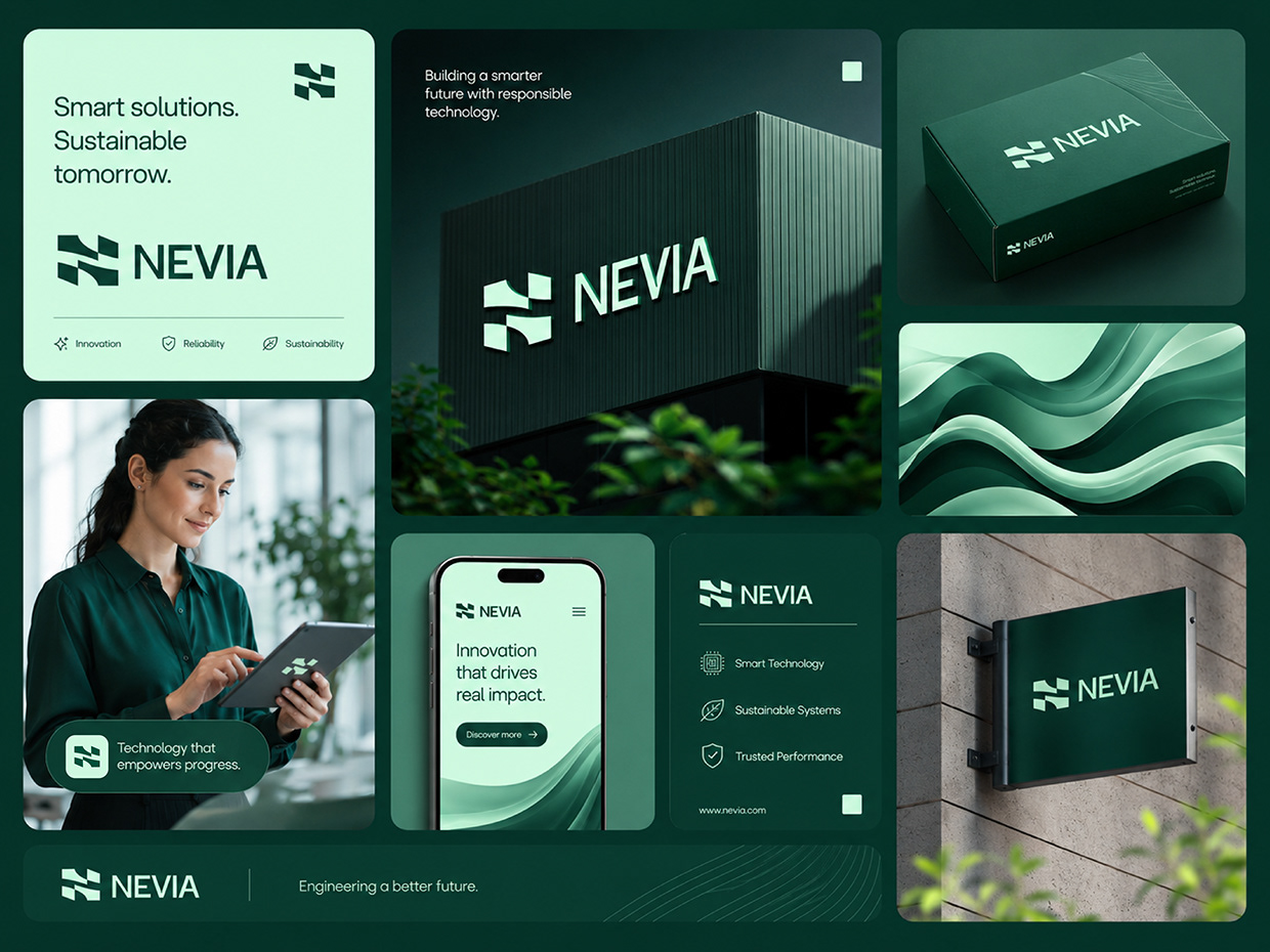 NEVIA | Technology Logo & Brand Identity Design Image 2