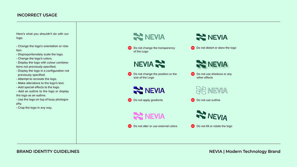 NEVIA | Technology Logo & Brand Identity Design Image 12