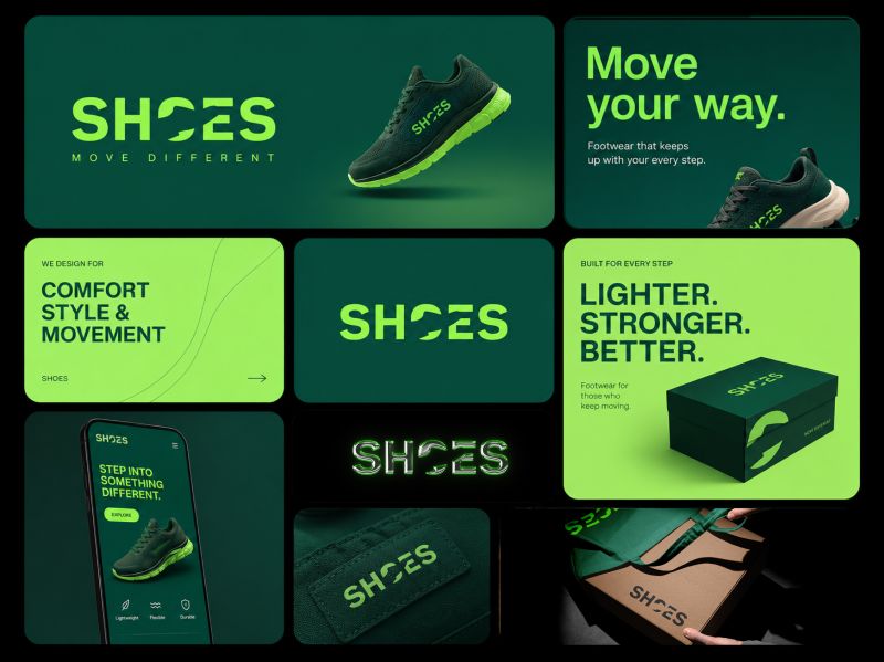 SHOES — Modern Footwear Brand Identity