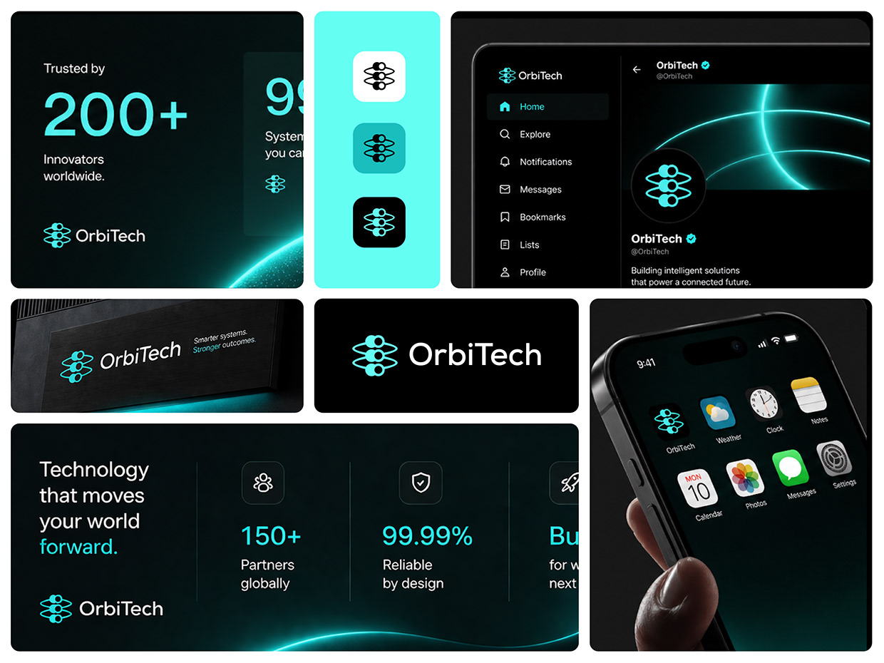 OrbiTech | Technology Logo & Brand Identity Design Image 15