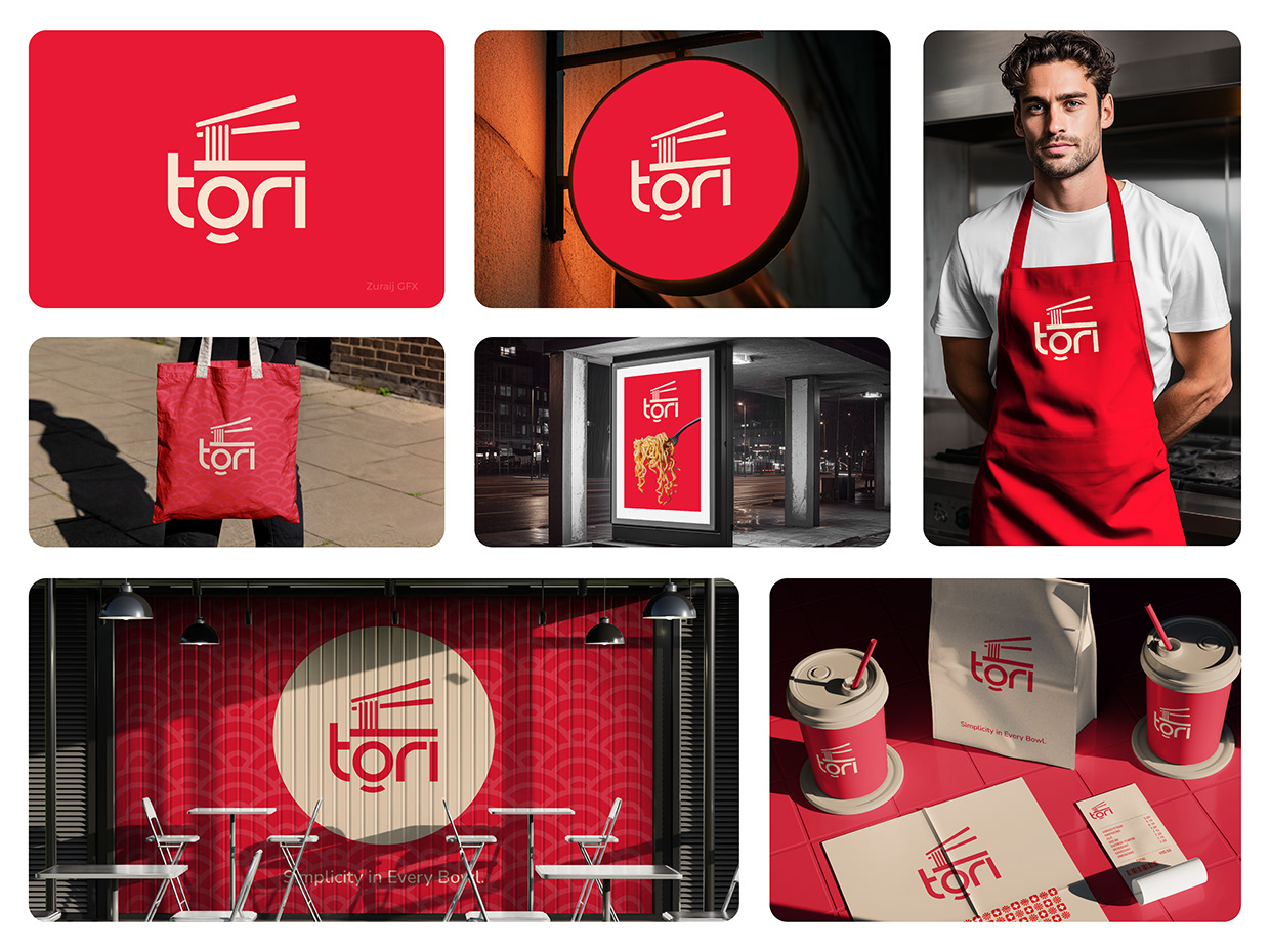 Tori - Modern Japanese Food Brand Identity Design Image 8