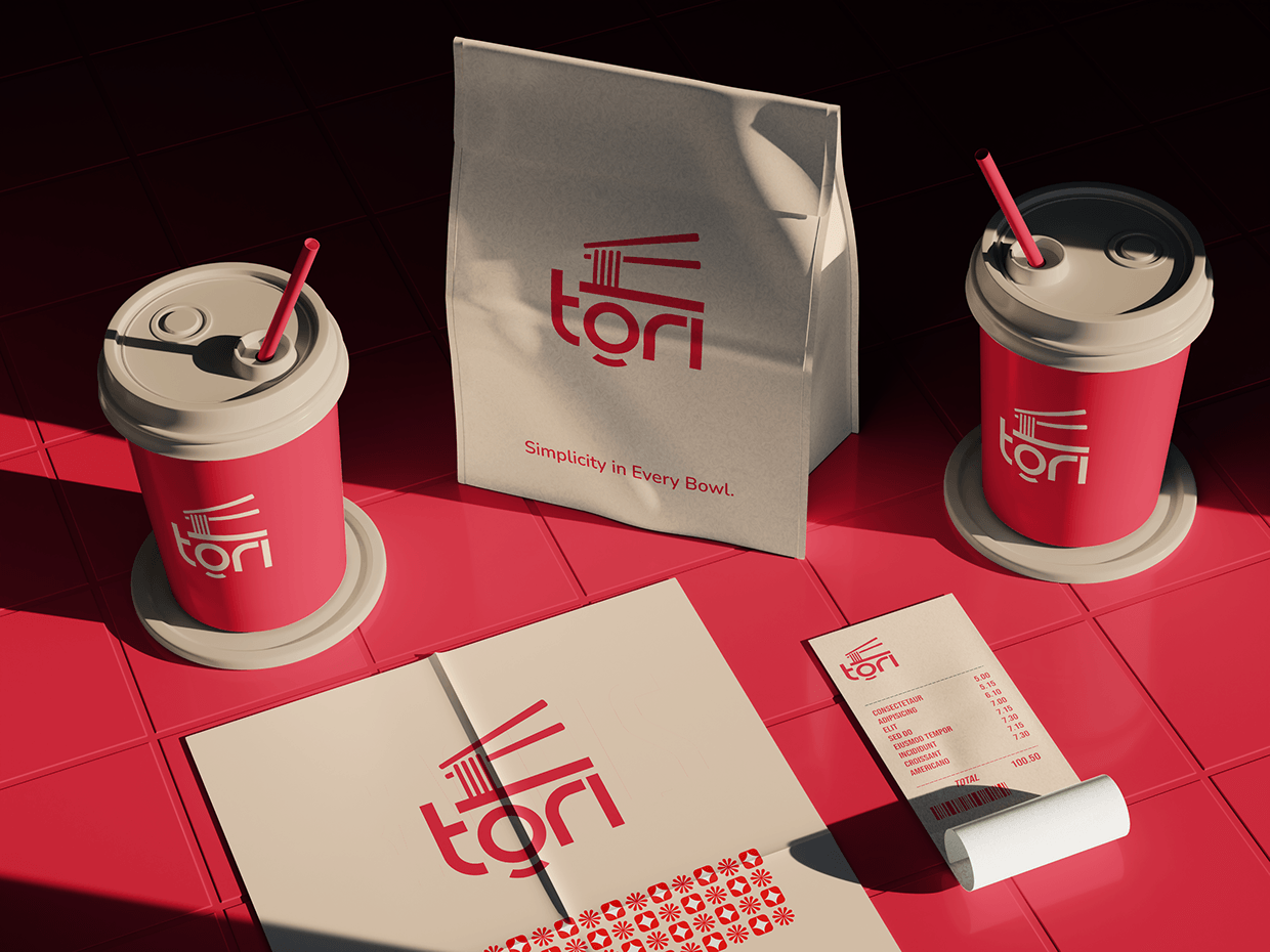 Tori - Modern Japanese Food Brand Identity Design Image 13