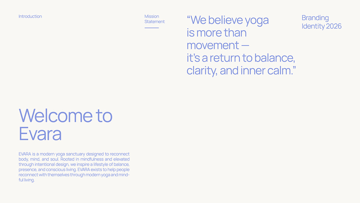 EVARA - YOGA & Wellness Branding Identity Image 0