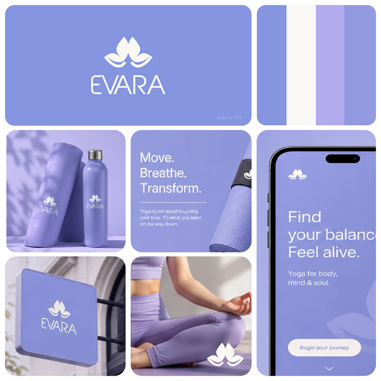 EVARA - YOGA & Wellness Branding Identity Image 17