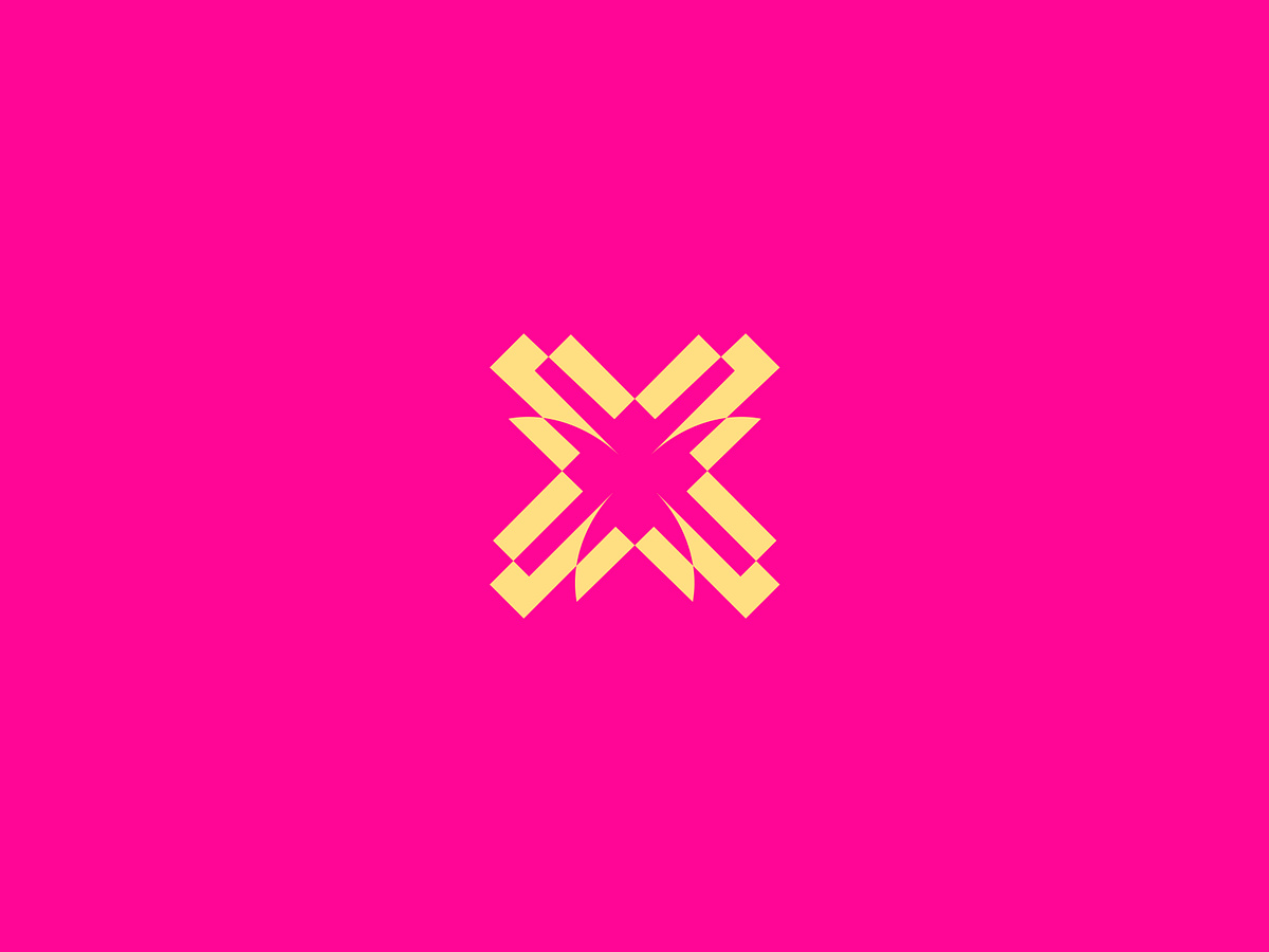 X × Butterfly — Geometric Logo Exploration