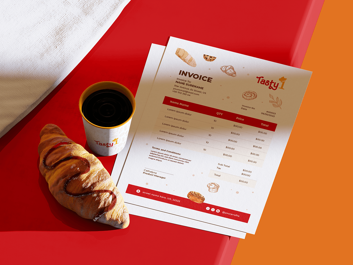Tasty 1 - Bakery Logo & Brand Identity Design Image 12