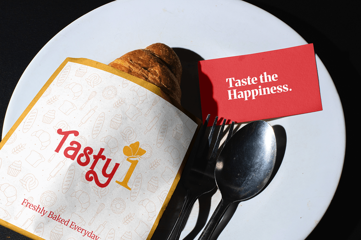 Tasty 1 - Bakery Logo & Brand Identity Design Image 16